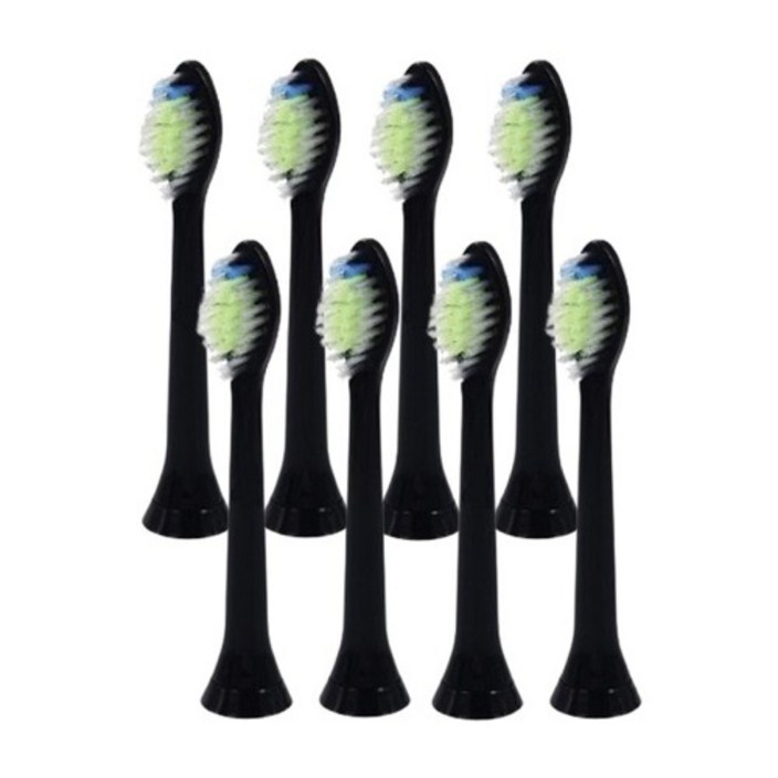 필립스 전용 전동칫솔 호환리필모 HX6911 HX6920 HX6921 호환 칫솔모 (블랙), 필립스 (블랙), 8개