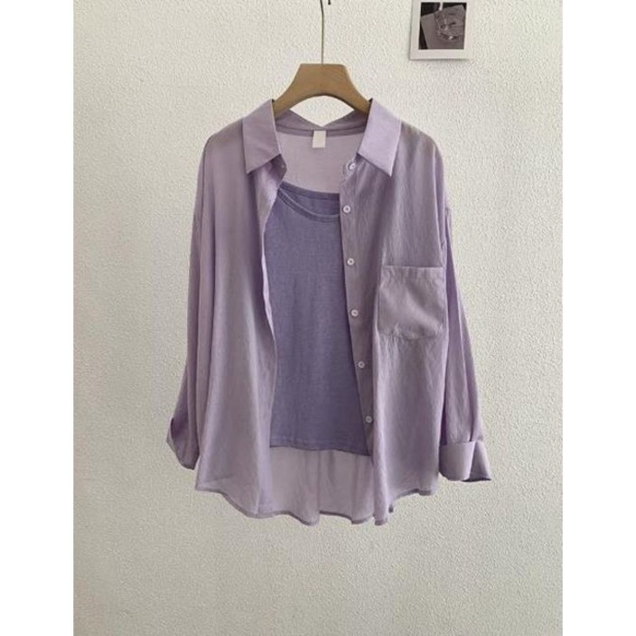 간절기필수데일리 캐쥬얼 휘뚤마뚤 마실룩 데이트룩 8color  여리루즈핏거즈나시셔츠setCT