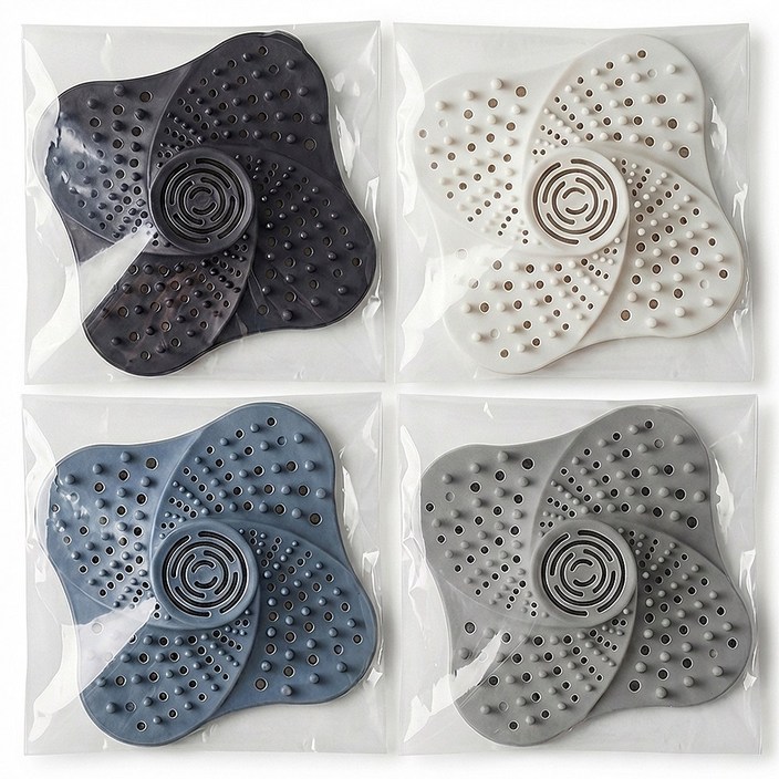 루크나 욕실 배수구 머리카락 거름망 냄새차단 막힘방지 필터 흡착식 고정형