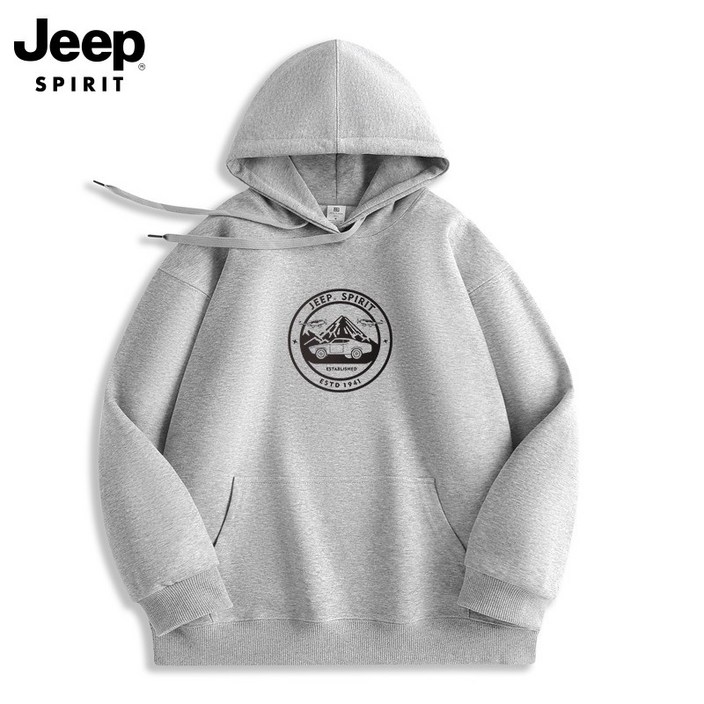 JEEP spirit 국내발송후드티셔츠 NEW 남자 여자 남성 여성 티셔츠 가을 겨울 봄 JPHJ26AHM017