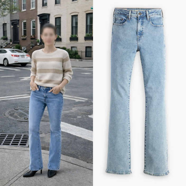 [국내배송]리바이스 여성 청바지 725 하이라이즈 부츠컷 데님진 18759-0124