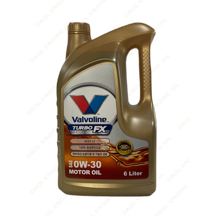 발보린 터보 FX 0W30, C2등급, 가솔린/디젤 차량용, 100% 합성엔진오일 (6L)