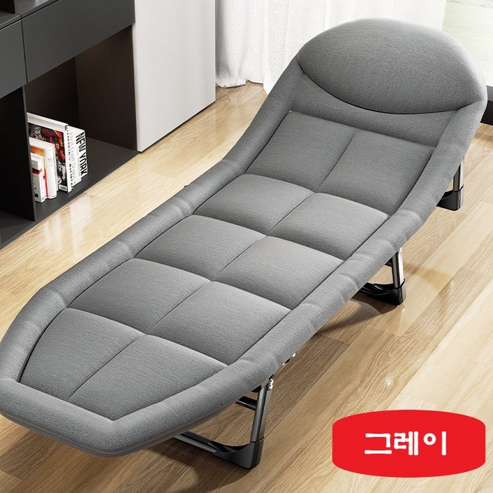 TANI 간편수납 접이식 간이침대 200  64, 그레이
