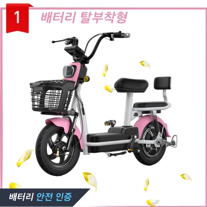 전기 스쿠터 전동 자전거 배터리 분리형 48V 2인용 출퇴근 배달 SBINO 2