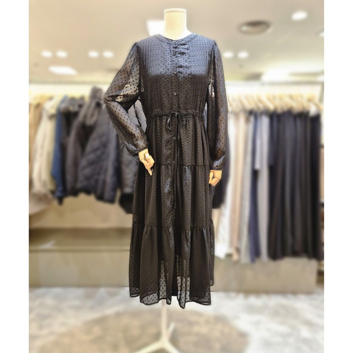 [플라스틱아일랜드] 핀턱포인트 티어드원피스 (PR3WO401)