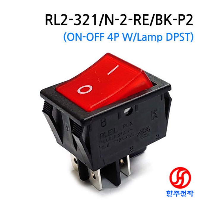 RLEIL 조광형 AC220V용 라커스위치 RL2321N 적색 KC인증 5개묶음판매 HJ03413
