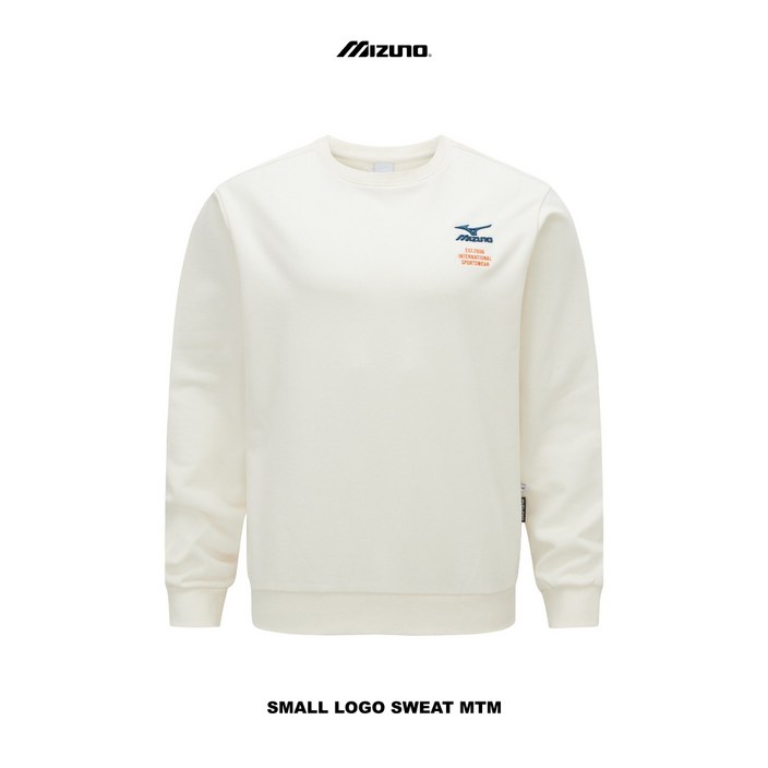 국내배송 미즈노 SMALL LOGO SWEAT MTM 크림 캐주얼 남녀공용 맨투맨 국내배송 미즈노 SMALL LOGO SWEAT MTM 크림 캐주얼 남녀공용 맨투맨