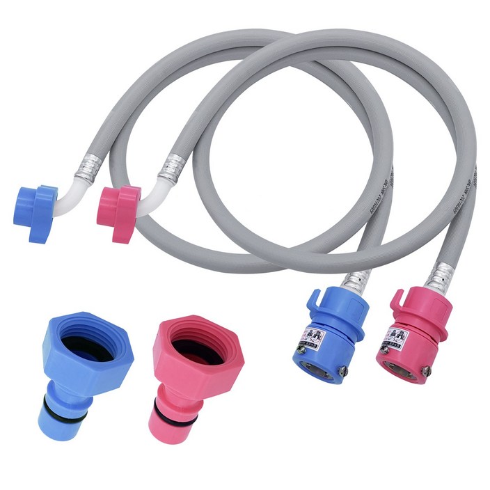 국산 세탁기호스 삼성 LG 대우 급수호스 1.3미터 냉수1.3미터 온수 세트, 1개