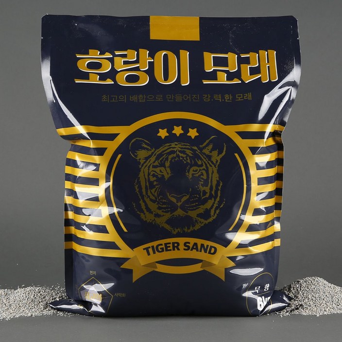 호랑이 호랑이모래 먼지없는 고양이모래 6kgx3개입(총18kg) 무향 고양이 모래>>벤토나이트, 3개, 6Kg