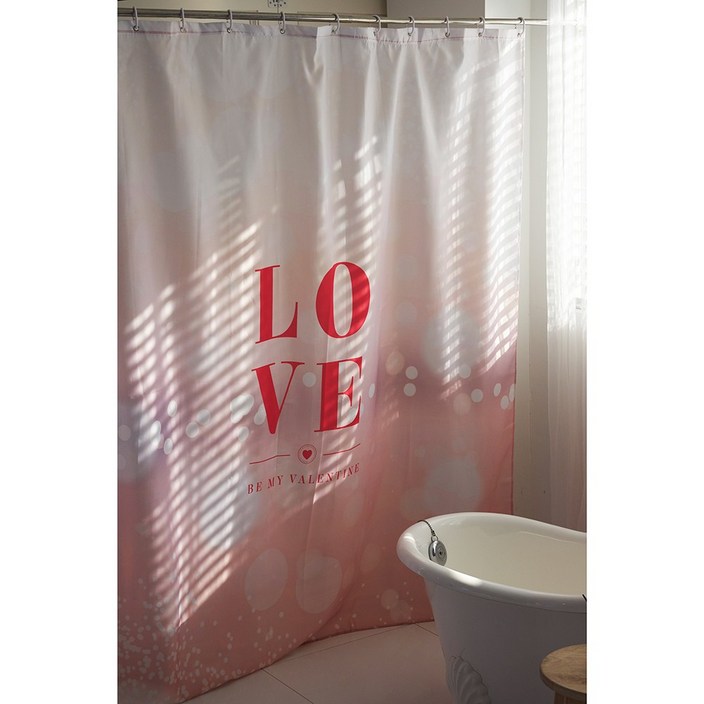욕실 투명 불투명 패브릭 방수 샤워 커튼 모던 화이트 사각  커튼 고리 화이트 12p, 투명, 12개