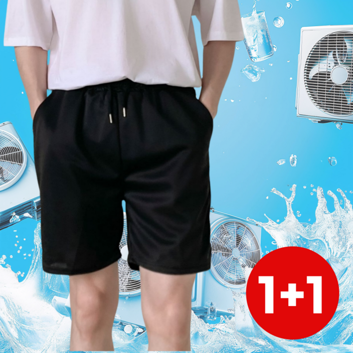 비딩그로스 남자 여름 트레이닝 밴딩 쿨 반바지 2P