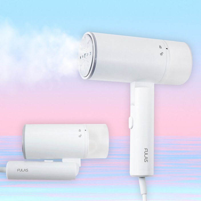 풀라스 폴더블 핸디형 스팀 다리미, FL-IR1000, 화이트