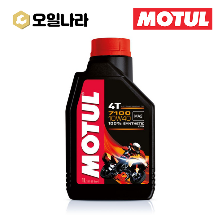 모튤 7100 4T 10W40 오토바이 100 합성엔진오일 1L  MOTUL, 1개, 1L