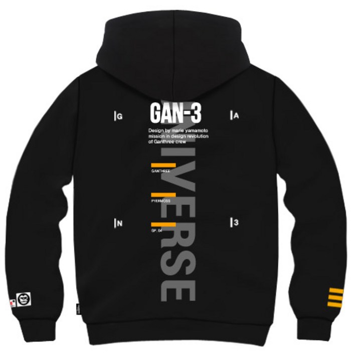 간쓰리 기모 후드티 M2XL 아이덴티티
