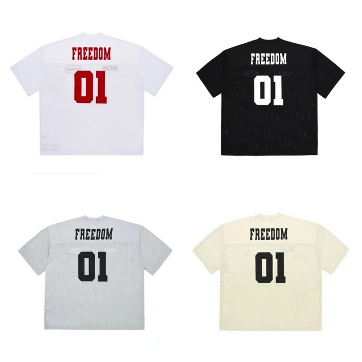 프리덤 헬스 운동 반팔티 메쉬 럭비 져지 짐웨어 머슬핏 오버핏 티셔츠