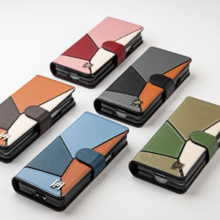 라피네 콤비 천연가죽 갤럭시Z폴드4용 지갑형 케이스/카드수납/지폐수납