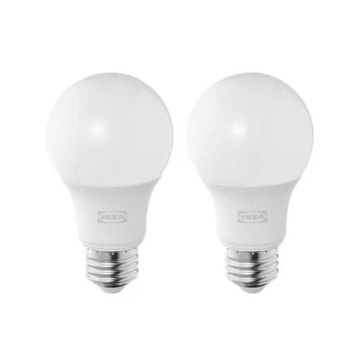 IKEA 이케아 RYET 뤼에트 LED 전구 2개세트 E26 600루멘 구형 오팔화이트색상 804.267.73 인테리어조명