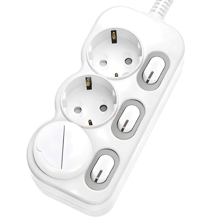 에코파워탭 LED 스위치 개별 절전형 멀티탭 3구 EPML203, 2m, 1개 에코파워탭 LED 스위치 개별 절전형 멀티탭 3구 EPML203, 2m, 1개