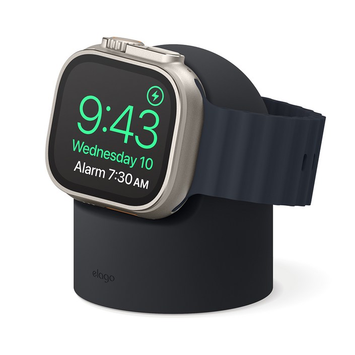 엘라고 W2 애플워치 전 모델 공용 충전거치대, 블랙