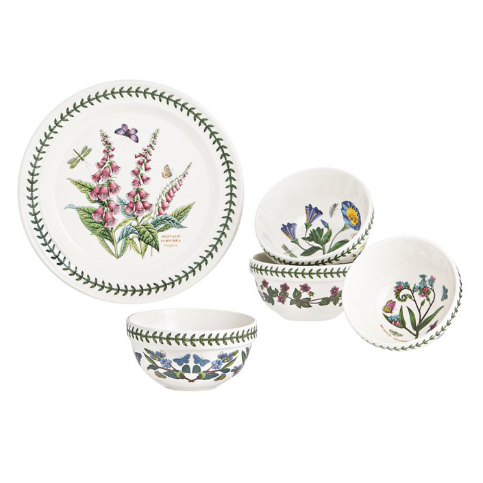 포트메리온 보타닉가든 스타터 2인 세트 5p, 세트D, 대접시  공기 2p  대접 2p, 1세트