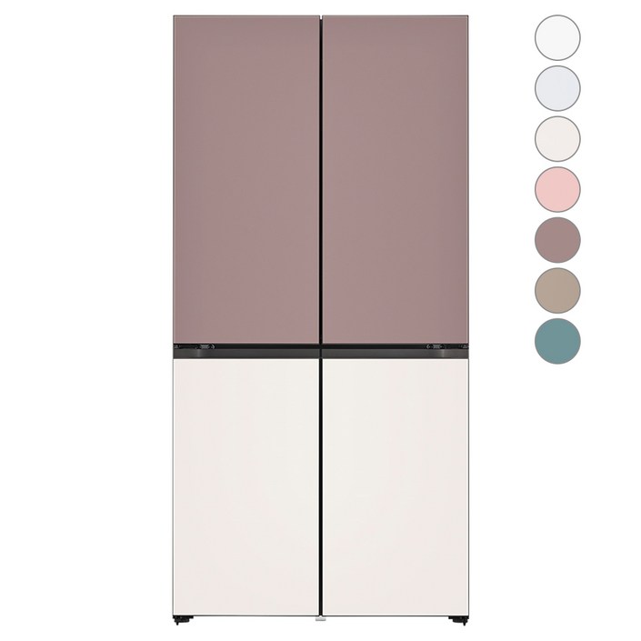 [색상선택형] LG전자 디오스 오브제컬렉션 빌트인타입 베이직 4도어 냉장고 글라스 610L 방문설치 20221120