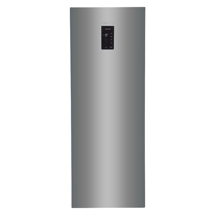 쿠잉전자 120L 1도어 스탠드 소형 김치냉장고 + 김치통 세트 방문설치, 다크실버, K120SHBDS