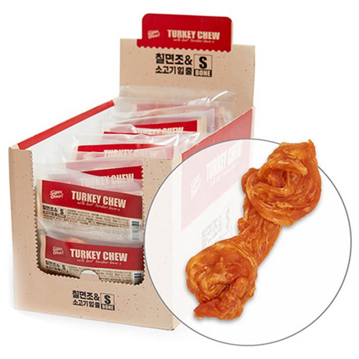 슈퍼츄 강아지 건조간식 본타입 S, 혼합맛칠면조소고기, 13g, 20개 슈퍼츄 강아지 건조간식 본타입 S, 혼합맛칠면조소고기, 13g, 20개
