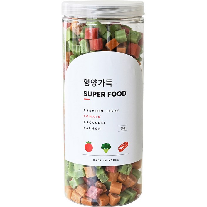 제로랩스 강아지 영양가득 져키, 토마토브로콜리연어, 1kg, 1개 제로랩스 강아지 영양가득 져키, 토마토브로콜리연어, 1kg, 1개