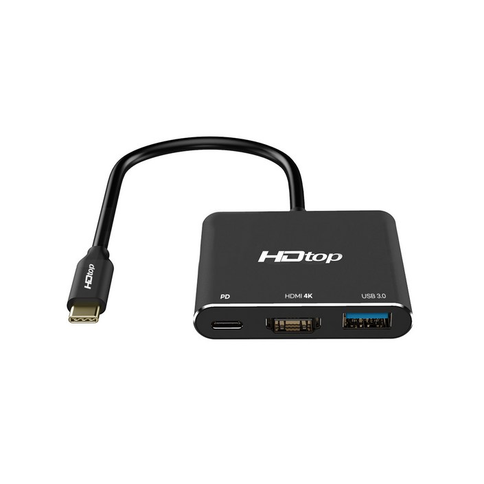 에이치디탑 USB C타입 to HDMI 4K PD충전 멀티허브, HT3C031, 1개