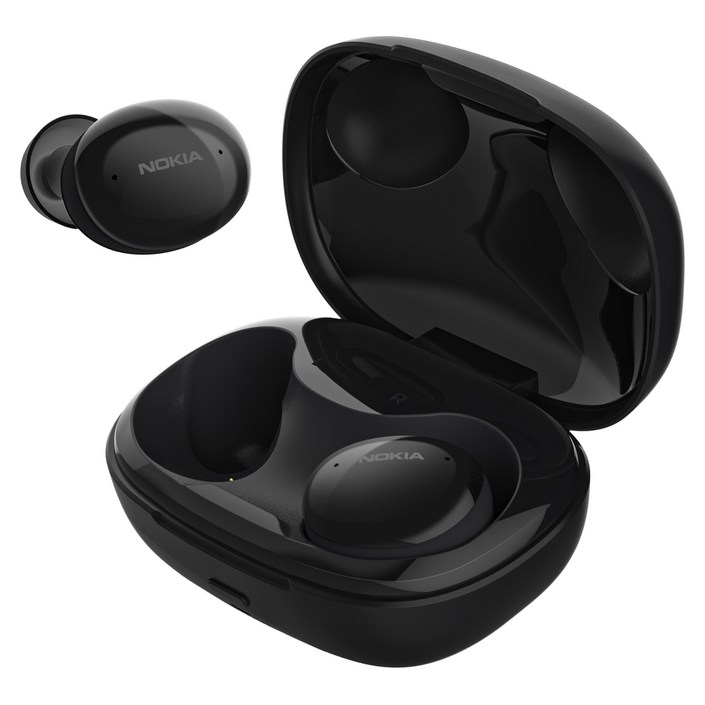 노키아 컴포트 이어버즈, TWS-411, 블랙, 29시간, 생활방수가능