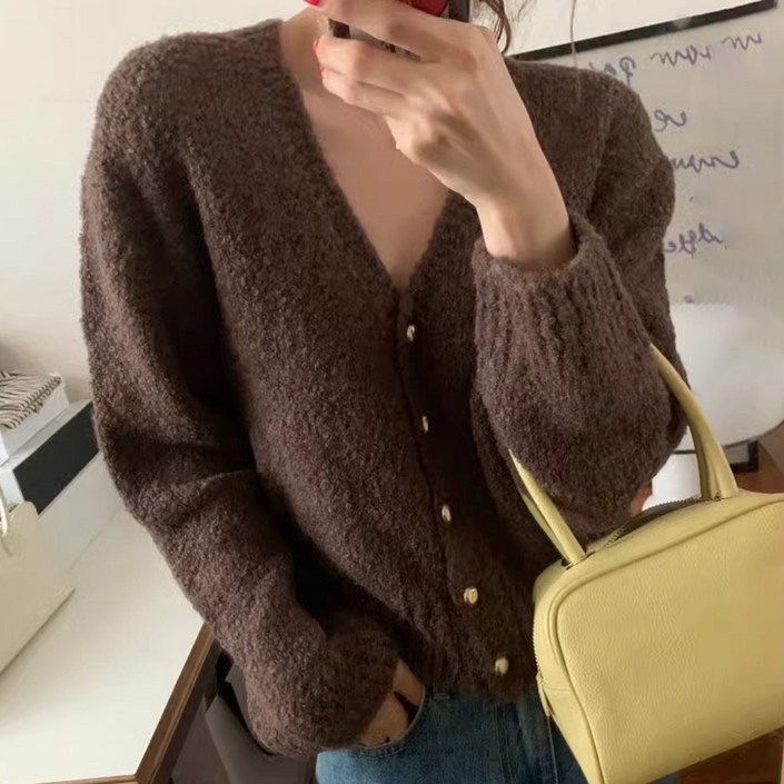 페이퍼먼츠 여성용 브이넥 포근 니트 긴팔 가디건 22986 페이퍼먼츠 여성용 브이넥 포근 니트 긴팔 가디건 22986