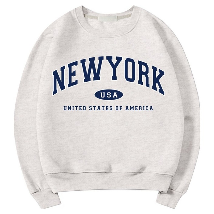 일루소 남녀공용 뉴욕USA 소프트 특양면 맨투맨