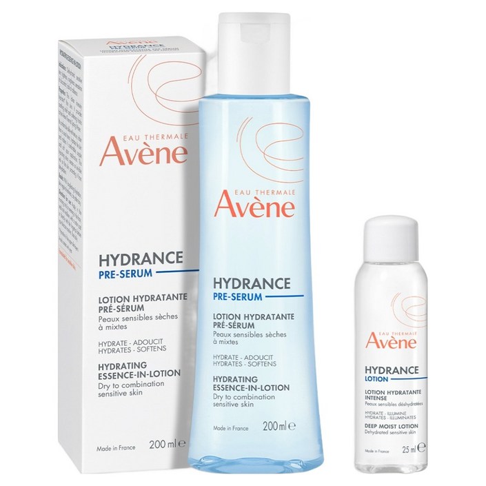 아벤느 이드랑스 온천수 수분 부스팅 에센스 인 로션 200ml + 딥 모이스트 로션 25ml 세트, 1세트