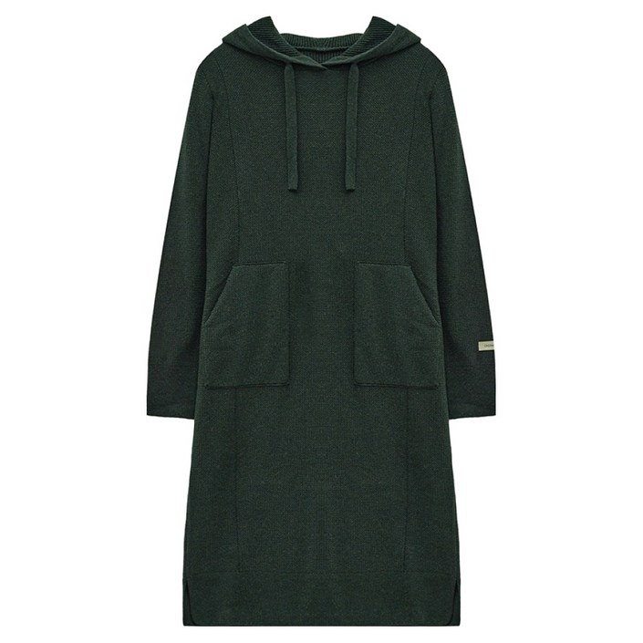 샤트렌 여성용 울 캐시미어 니트 후드 보온 스웨터 원피스 HCBWSW206