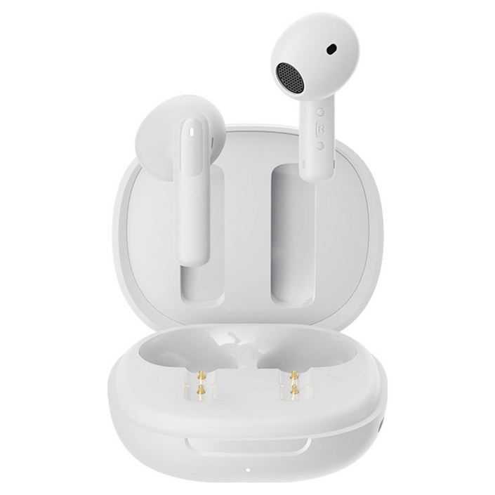 QCY 에일리버즈 세미 오픈형 노이즈 캔슬링 블루투스 이어폰, 화이트, QCYT37 ANC AilyBuds
