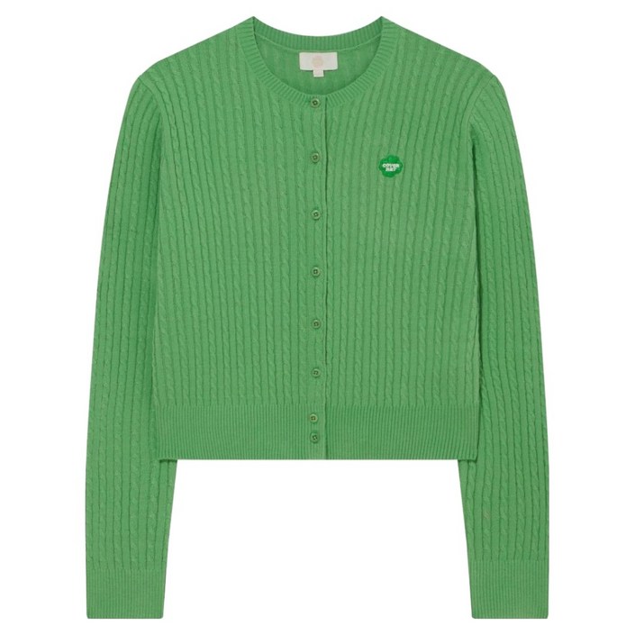 커버낫우먼 여성용 클로버하트 케이블 가디건