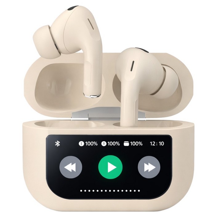 이어맥 PANTONE ANC 노이즈캔슬링 터치스크린 오토 페어링 C타입 충전 무선 블루투스 6.0 이어폰