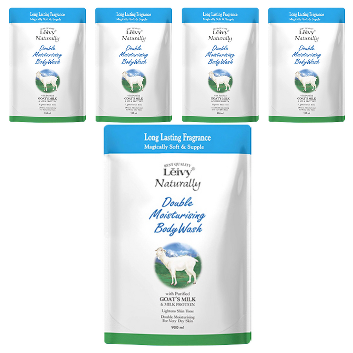 Leivy 산양유 바디워시 리필, 900ml, 5개 Leivy 산양유 바디워시 리필, 900ml, 5개