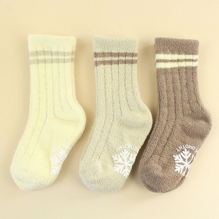 코코비도로시 아동용 벨로 미끄럼방지 수면 양말 3족 세트