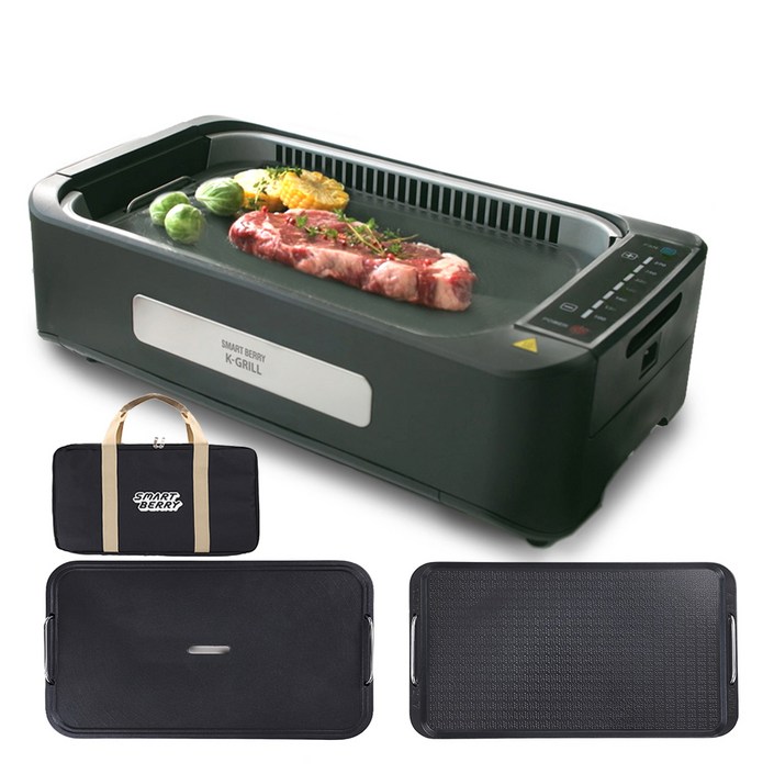 스마트베리 케이 전기 휴대용 그릴  가방 세트, SBG01다크블랙