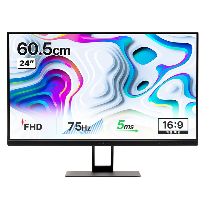 인터픽셀 FHD 75Hz 평면 초슬림 모니터, 60cm, IP2424일반