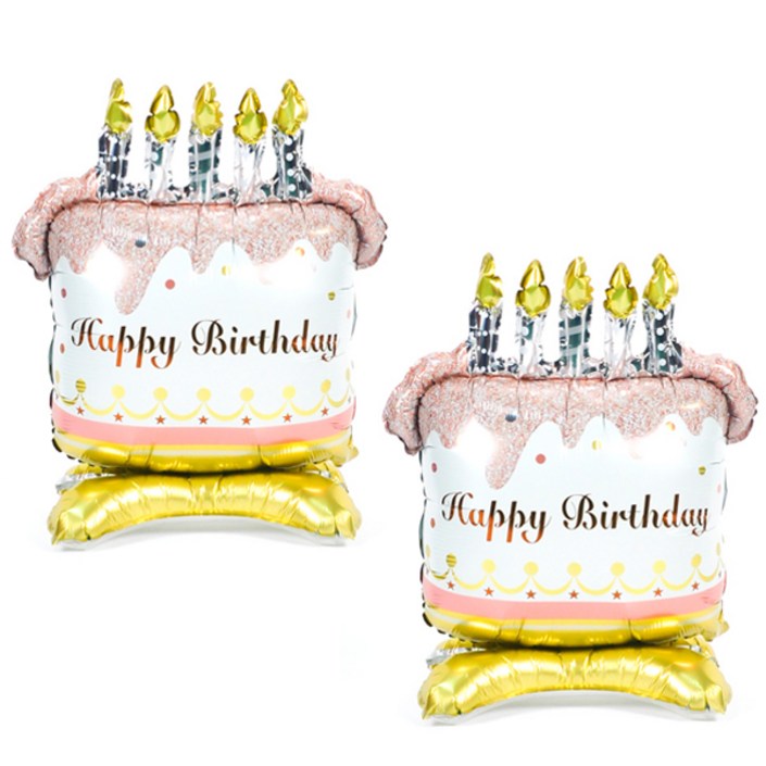 파티쇼 스탠드 은박풍선 러블리케익 중형 2p