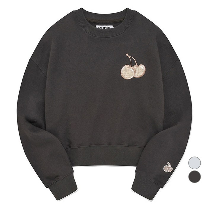 키르시 미들 체리 크롭 스웻셔츠