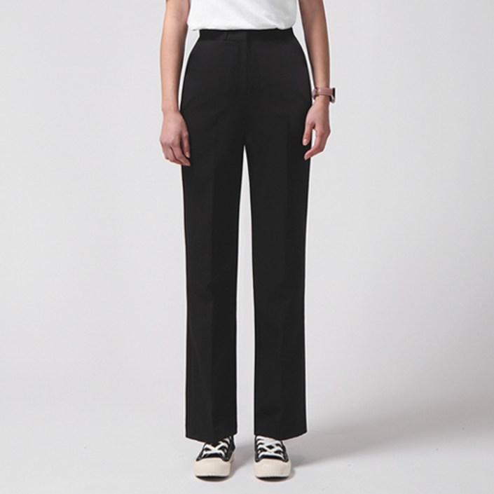 레몬소울 여성용 밴딩 스판 링클프리 일자 숏 슬랙스 6791