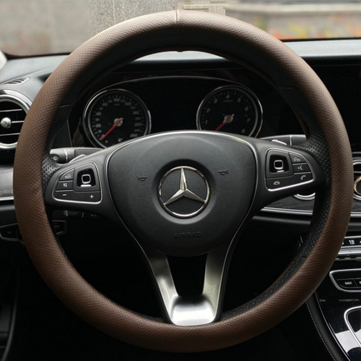 홉스 순정형 가죽 타공 원형 자동차 핸들커버