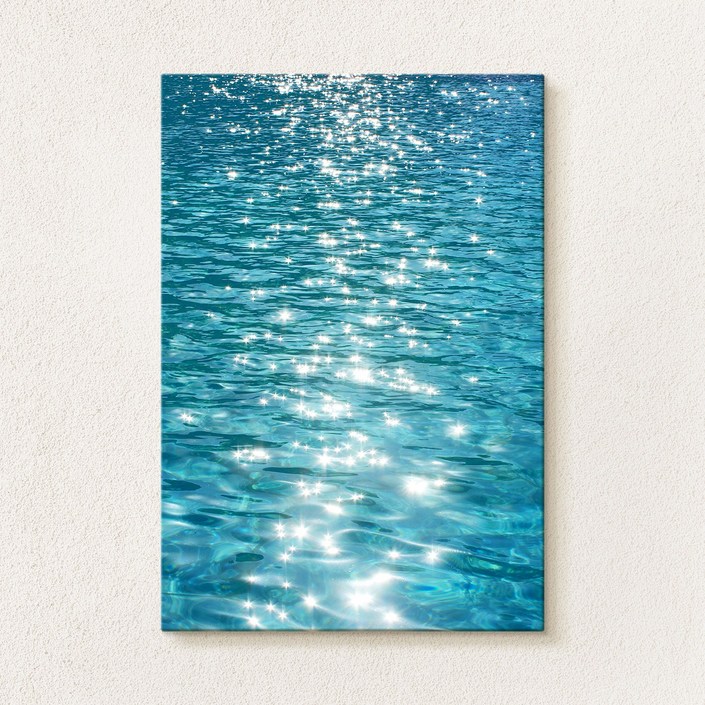 시원한 힐링 바다 파도 윤슬 그림 캔버스 액자, 돈 들어오는 모던 거실 풍수 인테리어 더아트컴퍼니, 7. 크리스탈 바다