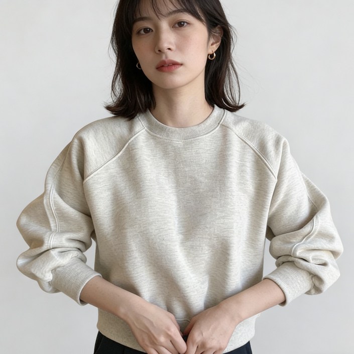 샤일리 여성 캐주얼 라운드넥 맨투맨