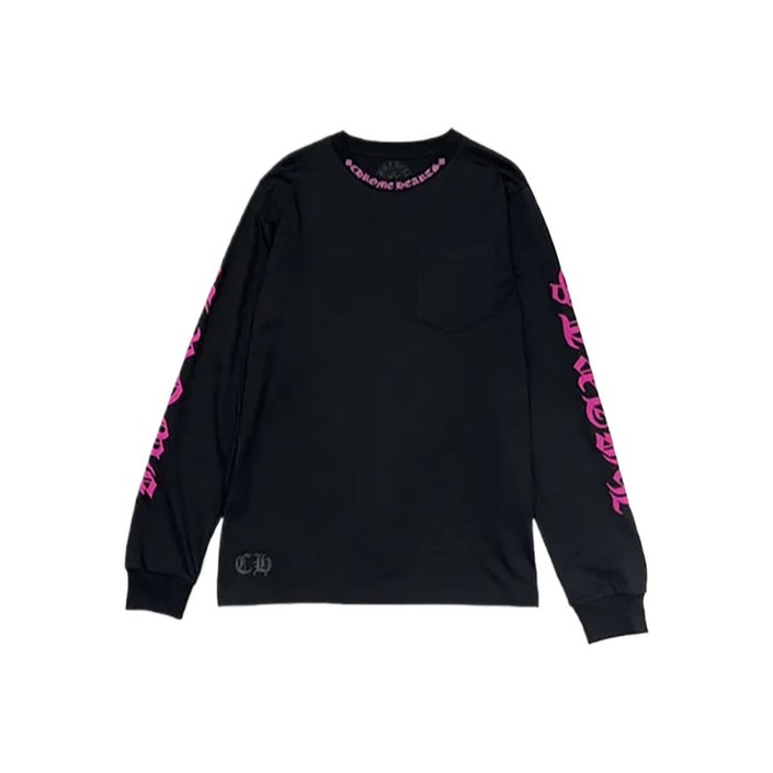 크롬하츠 포켓 긴소매 크루 넥 탑