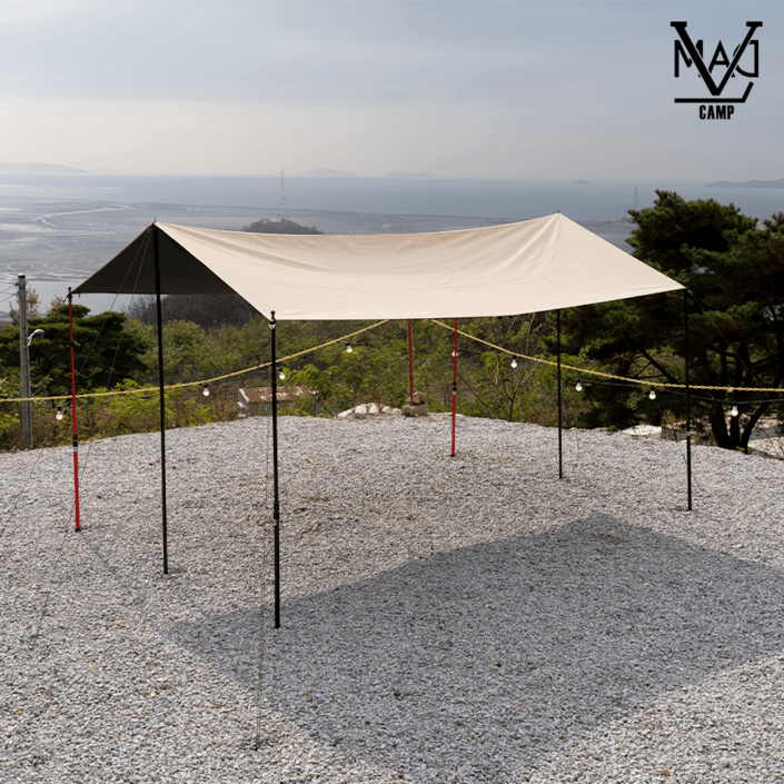 매드캠프 블랙코팅 타프 캠핑 옥스포드210D 렉타 타프 대형 210D 3x4 3x5 6.4.4