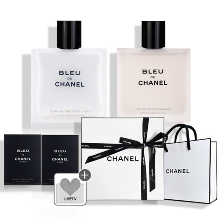 샤넬 옴므 샤넬 블루 드 샤넬 애프터 쉐이브 스킨 로션 남성용 옴므 2종 세트 백화점 무료 BOX 선물포장선물카드샤넬쇼핑백